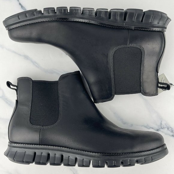COPY - Cole Haan Zerogrand Size 10 Wide Mens Chelsea Waterproof Black Leather B… - Picture 5 of 12